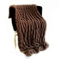 thumbnail image 3 of Plutus Brown Plush Pelt Faux Fur Luxury Throw Blanket, 3 of 3