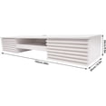 thumbnail image 3 of Wall Mounted Desk, Floating Wall Organizer with Pull Out Drawer, 15.5" D x 60" W x 9.5" H, Space-Saving Wall Organizer Computer Desk for Home Office (White), 3 of 9