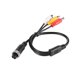 thumbnail image 5 of Kuymtek Enchufe hembra de cabeza de aviación 4P a cable adaptador de extensión macho DC macho 2RCA Kuymtek Componentes de la computadora, 5 of 6