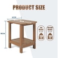 thumbnail image 6 of Nalone End Table Adirondack Small Side Table 16.5" Outdoor HDPE Plastic Small End Table for Home Living Room Bedroom Patio Farmhouse (Teak), 6 of 7