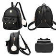 thumbnail image 2 of I IHAYNER Mochila de cuero a la moda con lazo para niñas, 3 piezas, bolso de hombro para mujer, 2 of 5