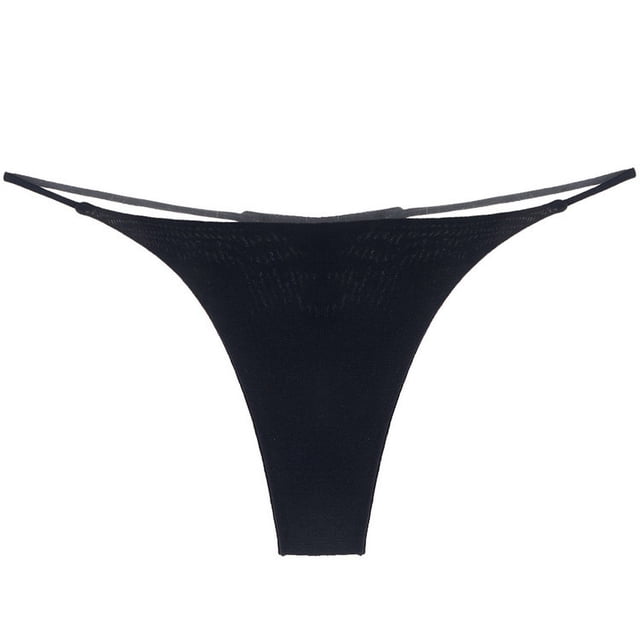 Tanga popular de doble capa de tira fina sin costuras, tanga de fitness de cintura baja, ropa interior sexy para mujer