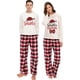 thumbnail image 4 of Conjunto de pijamas navideños para parejas, ropa de dormir para adultos, color gris, Santa's Favourite HO, 4 of 4