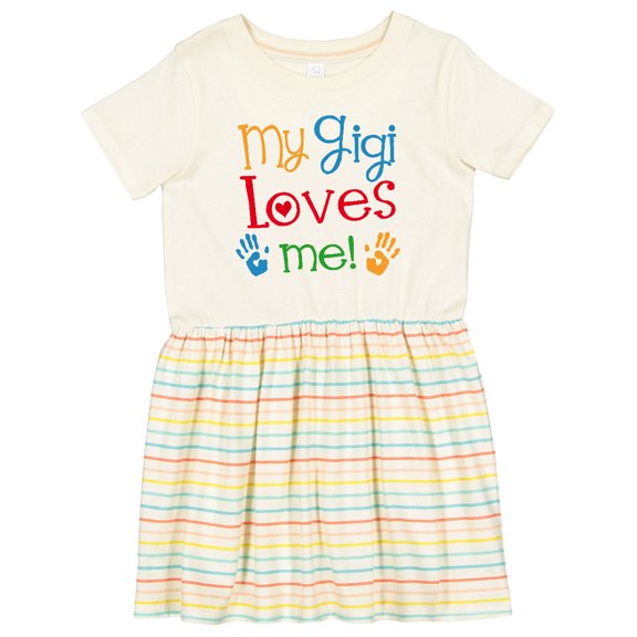 Inktastic My Gigi Loves Me Grandchild Girls Toddler Dress