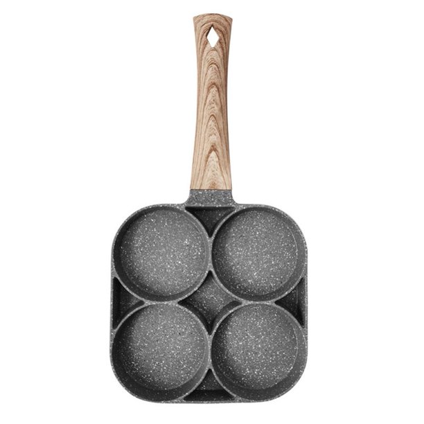 FLhrweasw Sartén para Tortilla Antiadherente Bistec Jamón Tortitas Fabricante Desayuno (4 Agujeros)