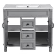 thumbnail image 5 of Harper & Bright Designs 36'' Bathroom Vanity with Top Sink, Modern Bathroom Storage Cabinet with 2 Soft Closing Doors and 2 Drawers, Grey, 5 of 14