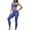 Sky Blue, variant on cfhntfmh Workout Sets for Women Seamless High Waisted Yoga Leggings Cutout Front Zipped Sports Bras Activewear Matching Set
