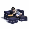 thumbnail image 6 of Jaxx Zipline Kids Modular Loveseat & Ottomans/Fold Out Lounger, Navy, 6 of 8