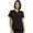 Black, variant on Fit by White Cross Women's V-Neck Solid Scrub Top