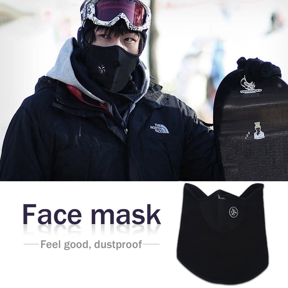 Qiilu Unisex Ski Mask Anti Dust Pollution Smoke Mouth Mas Windproof Mask Neck Cover Half Face Mask Winter Accessory for... by Eb Network Technology