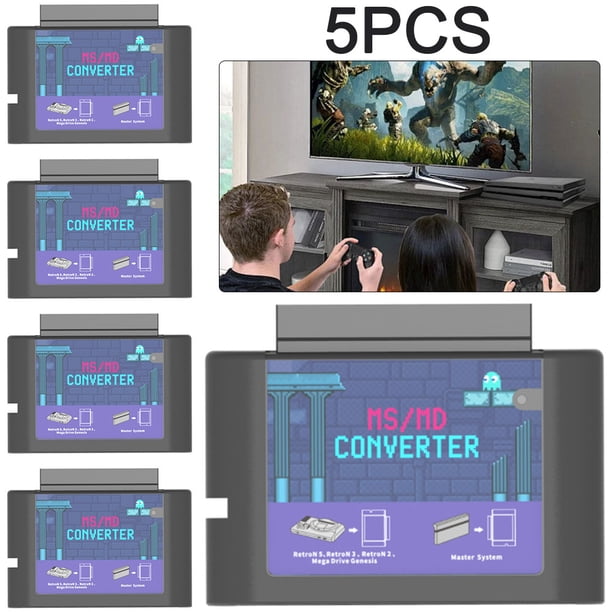 Convertidor Tarjeta Juego MS A MD Casete Vídeo para Maestro Megedrive 5 Uds.