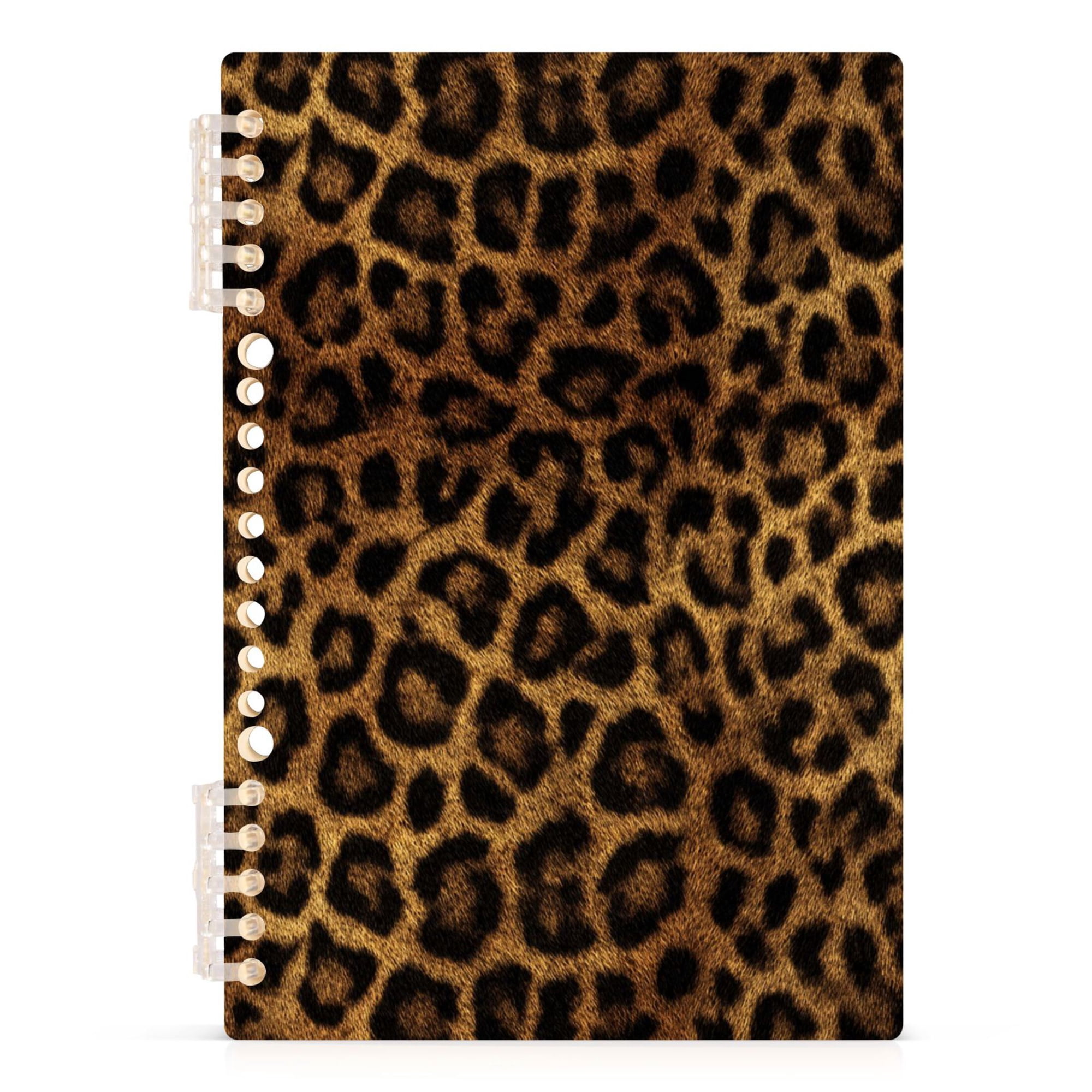 Spiral Journal Notebook Beautiful Leopard Print A5 Lined Hardcover PP Material with 60 Pages Paper College Ruled Notebook for Work Note Taking Writing 5.7x8.3 inch
