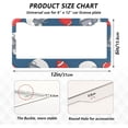 thumbnail image 4 of Coolnut Rugby Pattern 2 Holes Car License Plate Frames 2PCS, Car License Plate Holder with Screw Caps Cover Set Automotive Exterior Parts Decoration for US Vehicles, 4 of 7