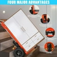 thumbnail image 6 of Electric Stair Climbing Truck Heavy Duty Dolly Cart for Moving,880lb Max Capacity 1200W Motor Power Folding Furniture Climber Trolley with Solid Wheel for Family Removal Ware house(orange ), 6 of 11