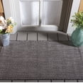 thumbnail image 3 of SAFAVIEH Courtyard Blazhe Chevron Indoor/Outdoor Area Rug, Black/Beige, 2' x 3'7", 3 of 17