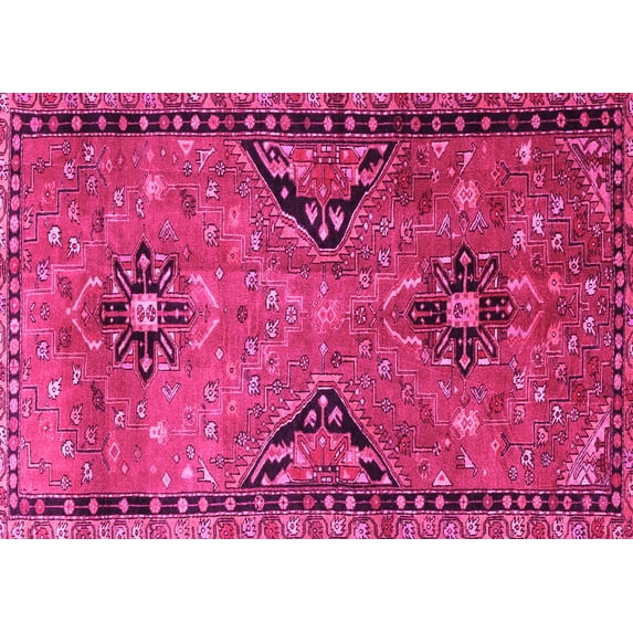 Ahgly Company Indoor Rectangle Persian Pink Traditional Area Rugs, 2' x 3'