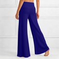 thumbnail image 4 of Women's High Waist Flowy Yoga Pants With Sensation Loose Fit Wide Leg Trousers For Fitness/Blue/4XL, 4 of 5