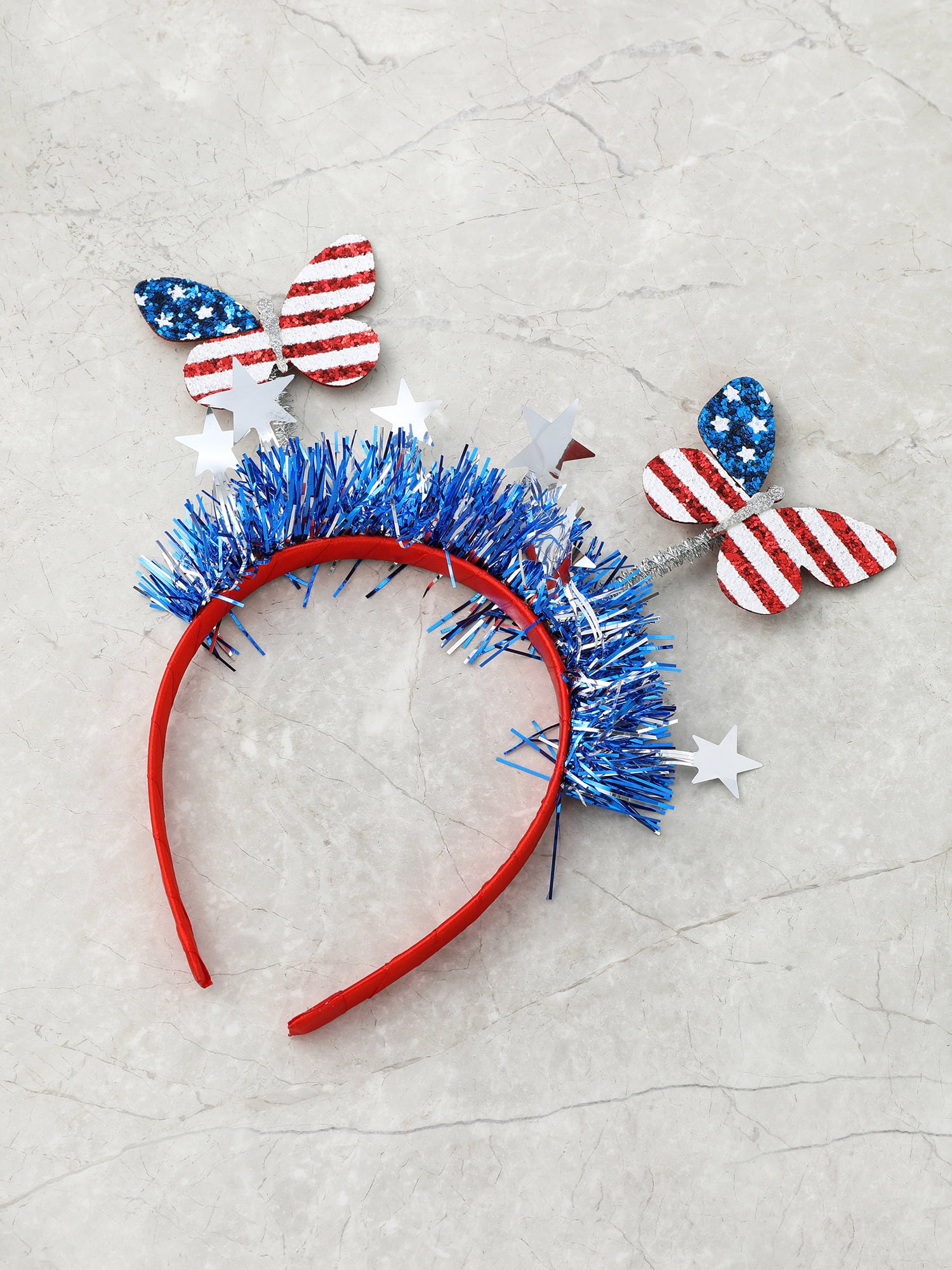 Way to Celebrate Americana Butterfly Tinsel Headband