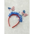 thumbnail image 4 of Way to Celebrate Americana Butterfly Tinsel Headband, 4 of 4