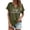 Army Green, variant on Women's Fashion Print Top Loose Small V Neck T Shirt Fall Tees for Women Apparel Short Long Sleeved Tops Womens, Size XXL