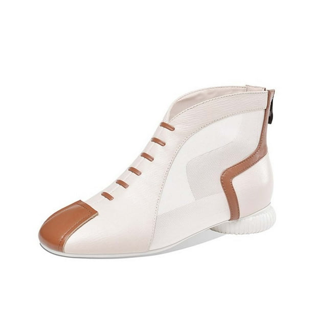 Amzcrzy Zapatos de mujer,Zapatos de mujer,Zapatillas de mujer, Sandalias de tacón bajo con punta cuadrada pequeña para mujer, botas de piel sintética con cordones y tubo corto. Sandalias Mujer Zapati