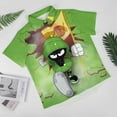 thumbnail image 2 of Looney Tunes Marvin The Martian Mens Hawaiian Shirt Summer Casual Short Sleeve Button Down Beach Shirts, 2 of 7