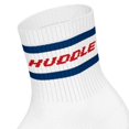 thumbnail image 3 of HUDDLE Calcetines Unisex, pack de 6 – Rayas, logo, Short Crew, calcetines deportivos, color liso Blanco/Azul/Rojo 39-42, 3 of 3