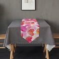 thumbnail image 5 of GZHJMY Valentine's Day Watercolor Heart Table Runner Seasonal Table Cloth Runner for Kitchen Dining Table Wedding Party Holiday Coffee Dining Home Decor 13 x 70 Inches, 5 of 7