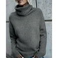 thumbnail image 3 of Sherrylily Fall Winter Women Sweaters Casual Turtleneck Long Sleeve Soft Knitted Pullover, 3 of 5