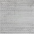 thumbnail image 2 of Unique Loom Moroccan Trellis Collection Area Rug - Mamounia (8' Square Light Gray/Ivory), 2 of 6
