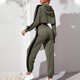 thumbnail image 2 of Conjunto de traje de pantalones deportivos con capucha para mujer, 2 of 5