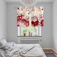 thumbnail image 4 of Pink Valentines Day Kitchen Curtains Window Panels, Love Heart Eucalyptus Botanical Retro Insulated Window Treatment Curtain, Grommet Curtains for Bedroom/Living Room/Bathroom, 2 Piece 27.5"Wx39"L, 4 of 8