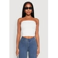thumbnail image 2 of Women's Side Ruched Cropped Tube Top, 2 of 5