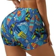 thumbnail image 2 of Sigee Hawaiian Style Print Women's High Waist Workout Shorts - Squat Proof, Tummy Control, Yoga and Gym Activewear-XX-Large, 2 of 9