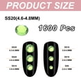 thumbnail image 2 of Uxcell 1600Pcs SS20 Redondo Flatback Cristal 4.6-4.8mm Piedras de Strass Vidrio Verde Claro, 2 of 7