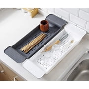Mornenjoy Bath Tray for Tub,Bathtub Caddy Tray, Expandable Bath Tub Table Tray Bathtub Shelf Caddy Tray Bath Stand Kitchen Shelf Bathroom Bath Board Organizer Trays for Wine Book Bath Products (Grey)