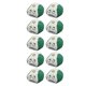thumbnail image 3 of 10 bolsas de frijoles con patrón de emociones lindas, bolsas redondas de cornhole, bolsas de arena para juegos de playa al aire libre, color verde, 3 of 10