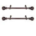 thumbnail image 2 of Rod Desyne Lanette 1 - inc  dia. Side Curtain Rod 12-20 inch long , Set of 2-Color:Mahogany, 2 of 2
