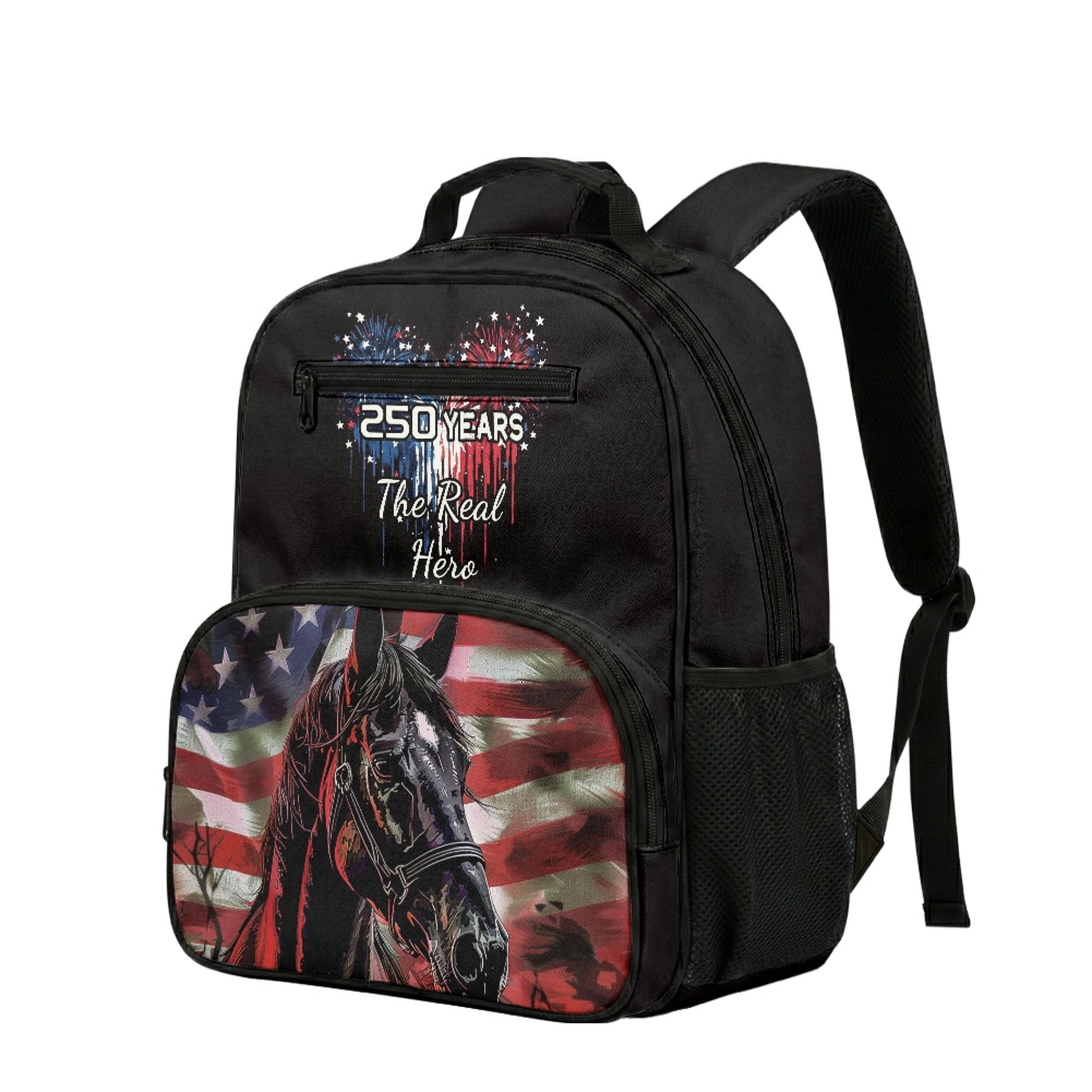 Chririnla 4th Of July Firework Print Toddler School Backpack Polyester Casual Multi-Pocket Design Preschool Toddler Backpack for Kids