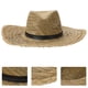 thumbnail image 5 of Sombrero de paja tejida de ala ancha para hombre, con protección UV, ideal para el sol y actividades al aire libre en verano., 5 of 7