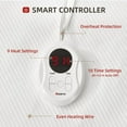 thumbnail image 2 of Bwarm Waterproof Heated Mattress Pad, ETL Certified Bed Warmer with 9 Heat Settings, 1-12 Hours Auto Off Deep Pocket, Machine Washable, White Foot Queen, 2 of 7