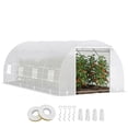 thumbnail image 1 of Outsunny 20x10x7ft Heavy Duty Tunnel Walk-in Greenhouse Outdoor Backyard Seed Plant Vegetables Grow Warm House White, 1 of 10
