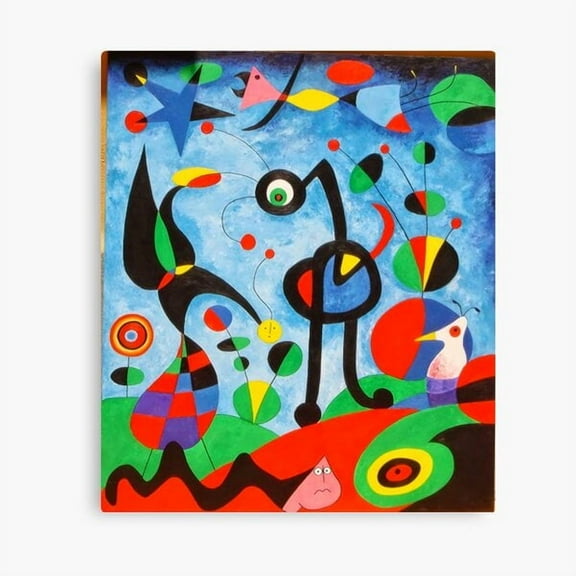 AatoeaX The Garden joan miro 1925 Canvas Print Modern Wall Art Canvas Poster – Aesthetic Print for Home, Office, or Apartment Decor ,8"x10"or10"x8",Unframe