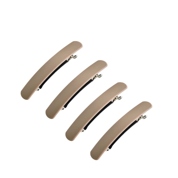 Matte Solid Color Rectangle Spring Hair Clips For Women Girls Non Slip Hair Pins 2 Pack