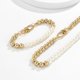 thumbnail image 2 of collier Perle Homme Chane Clavícula Minimalista Chane De Perles Unisexe Collier Patchwork Pulsera Conjunto., 2 of 5