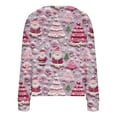 thumbnail image 4 of Idoravan Pink Cardigan for Women Women's Casual Cardigan Button Christmas Printed Fashion Jacket Top, 4 of 5