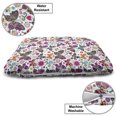 thumbnail image 3 of Butterfly Pet Bed, Sixties and Seventies Inspired Complex Image with Floral Elements and Butterflies, Resistant Pad for Dogs and Cats Cushion with Removable Cover, 24" x 39", Multicolor, by Ambesonne, 3 of 4