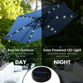thumbnail image 4 of Costway 9ft Market Patio Umbrella w/Solar Lights & 40 LBS Steel Umbrella Stand, 4 of 10