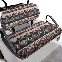 Uorisanigo Elastic Golf Cart Seat Cover Replacement Washable Golf Seat Cushion Cover American Flag Print Universal Fit EZGO RXV, Club Car DS, EZGO TXT Golfing Gifts