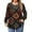 Multicolor, variant on Women's Plus Size Tops, Long Sleeve Round Neck Flowy Tunic, Casual Loose Blouse (Sizes L-5X)